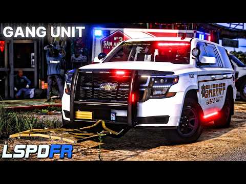 GTA 5 MODS LSPDFR GANG UNIT FRIDAY SHERIFF SLICKTOP TAHOE PATROL