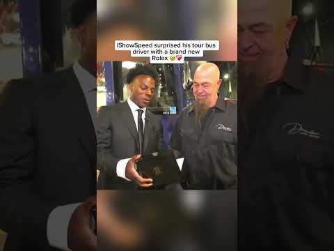 IShowSpeed surprised his tour bus driver with a brand new Rolex 🥹❤️‍🩹
