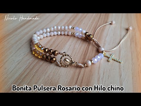 Pulsera Rosario con Hilo chino // Muy fácil