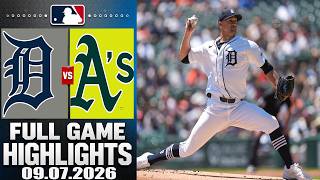 Detroit Tigers Vs. Athletics | July.09.2026  FULL GAME Highlights | MLB Season 2026