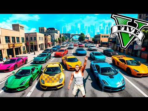 Robando +100 COCHES MILLONARIOS en GTA 5 (PELICULA)