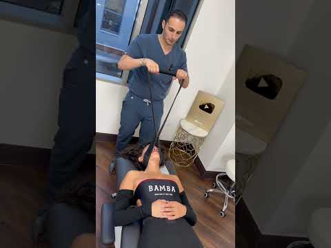 Loud #chiropractic Adjustment & Y-Strap Best #chiropractornearme for Neck Pain Back Pain