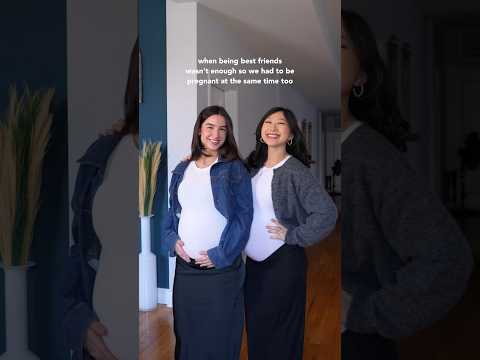 besties growing besties ๐คญ๐คฐ send to your preggo friends @onedasingh #bumpstyle #besties