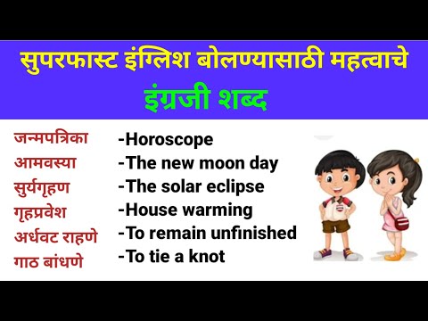 English words with Marathi meaning |English speaking practice | Daily use English words