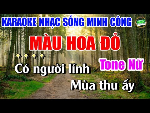 Màu Hoa Đỏ Karaoke Nhạc Sống Tone Nữ Phối Chuẩn 2025 | Nhạc Sống Minh Công