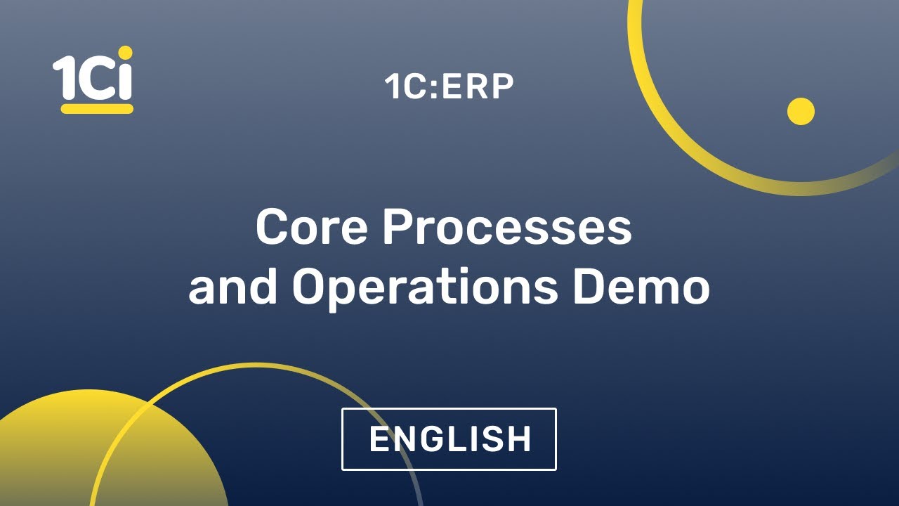 1C:ERP System - Core Processes and Operations Demo | 6/10/2021

This video demonstrates 1C:ERP functionality on the example of a tractor manufacturing company, with all the key processes and ...