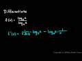 Differentiating Logarithmic Functions