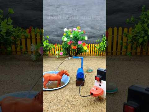 (ideas) Mini tractor making 🚜 mini motor water pump science project # 333