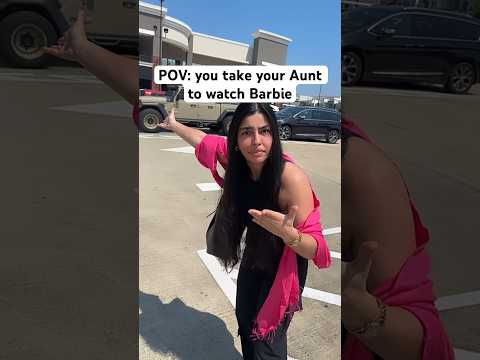 When you take your Aunt to watch Barbie #aunt #movies #comedy #arab #barbie
