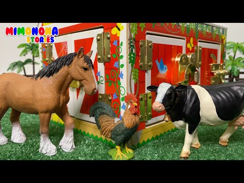 Toc Toc... Hola Quien es? Es el Gallo 🐓 Nombres y sonidos de Animales dela Granja ✨Mimonona Stories