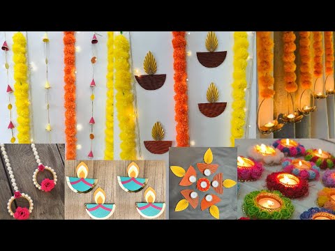 DIY - 7 DIWALI DECORATION IDEAS || EASY & QUICK DIWALI DECOR IDEAS 2024 || FESTIVAL DECORATION IDEAS