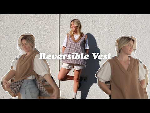 DIY // Two garments in one: pattern hacking a vest to be reversible