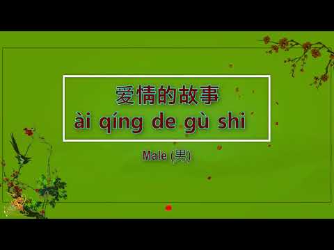 愛情的故事 (Ai Qing De Gu Shi) Male Version – Karaoke mandarin