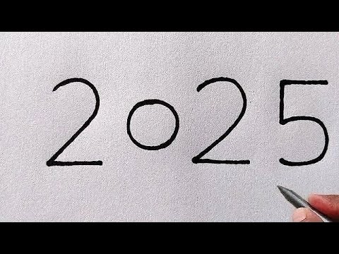 Republic Day Drawing | How to Turn 2025 Into Cute Love Birds with Flag| Number Drawing 2025