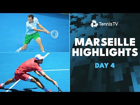 Medvedev Headlines Vs Herbert; Hurkacz Faces Zhang  | Marseille 2025 Day 4 Highlights