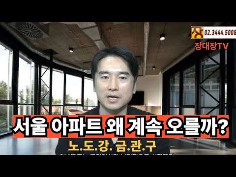 서울 아파트 왜 계속오를까? 노.도.강.금.관.구 까지도 오르는 이유는? #서울아파트#부동산#아파트#노원구아파트#강북구아파트#금천구아파트#관악구아파트#구로구아파트#장대장TV