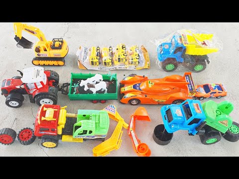 Lắp ráp Xe Cẩu.Máy Xúc.Xe Cứu Hỏa chữa cháy.Xe Tải.Xe Trộn Bê Tông.Ô Tô Đồ Chơi Múc Cát  #tractor