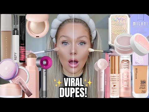 10 *BEST* Drugstore Beauty DUPES 2025 🤩 Full Face of Dupes High End vs Drugstore Makeup