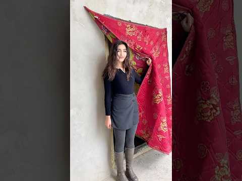 Village Life: Uyghur Girl Makes Halwa with Ice Sugar in the First Snow