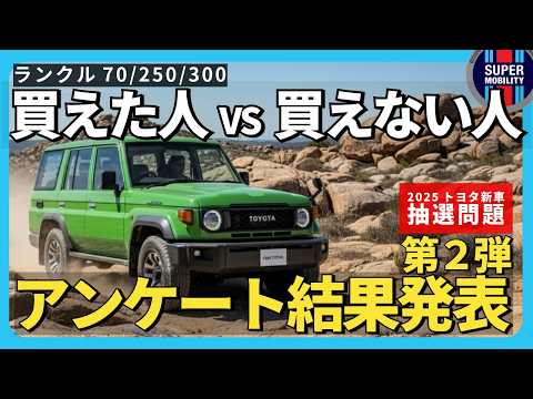 【アンケート結果発表】ランクル70/250/300アンケート第2弾|当選と落選の現実!次に買える人は誰だ?