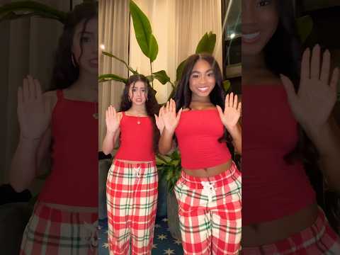 Your 2nd @ has to get matching holiday PJs with you ❤️🎄 @cocoalaia #tyla #dance #duo #christmas