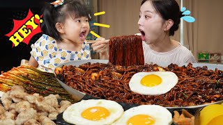 오늘은 짜장이다! 배달 짜장면에 탕수육까지! 미소와 함께 먹어요 💛 Jjajang Myeon & Tangsuyuk with Miso 💛 Mukbang ASMR Ssoyoung