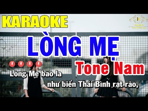 Karaoke Lòng Mẹ Tone Nam Nhạc Sống | Trọng Hiếu