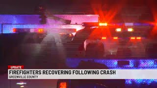 2 Firefighters Injured in Crash While Responding to Call | Update from Greenville County, SC