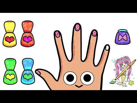 How To Draw Nail Polish for kid Step By Step | Rainbow Nail Polish Drawing & Coloring for Kids