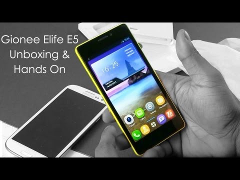 (ENGLISH) Gionee Elife E5 (Quad Core/Amoled HD/6.85mm) - Unboxing & Hands On