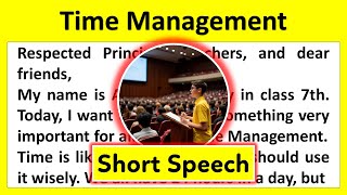 Short speech on Time Management in English for students | 2 Minutes speech on Time Management