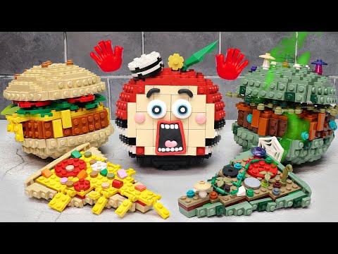 Rich vs Poor Prison Food Mukbang Challenge | Stop Motion LEGO Food ASMR