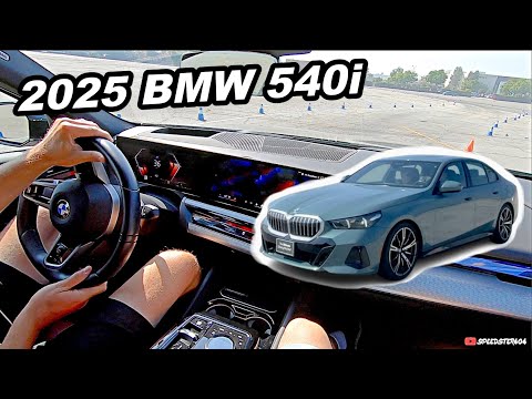 Testing 2025 BMW 540i xDrive Performance Handling Autocross POV