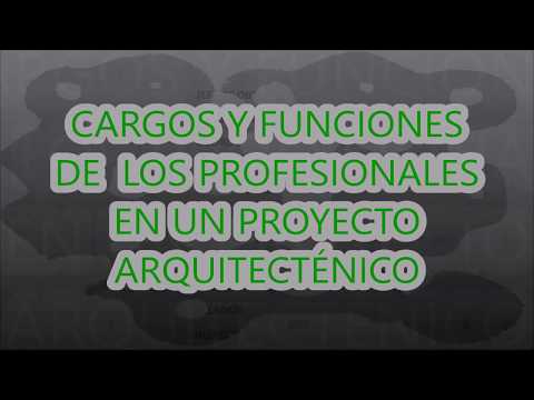 CARGOS Y FUNCIONES DE LOS PROFESIONALES EN UN PROYECTO. Tutoriales de arquitectura.