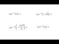Inverse Secant Function Concepts