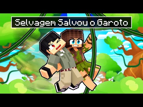 Virei a MENINA SELVAGEM e SALVEI um GAROTO no Minecraft ◂Miika▸