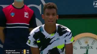 Felix Auger Aliassime vs Nikoloz Basilashvili  | Match Highlights | Cincinnati 2020