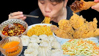 KFC Crispy Fried Chicken, Nepali Momo & Ramen Mukbang | Meitei Mukbang