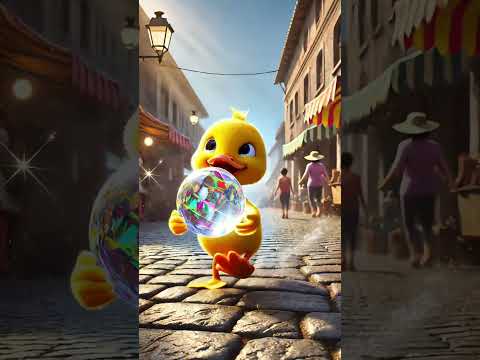 The crystal that the little yellow duck just bought was stolen. It is so sad.！#cartoon #duck #cute