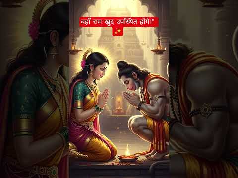जहाँ हनुमान हैं, वहाँ राम हैं ❤️ | Mata Sita Blesses Hanuman | Bhakti Shorts
