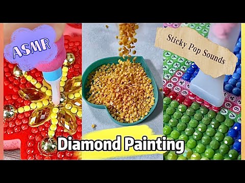 ✨ASMR✨ Diamond Painting-Sticky Pop Sounds #asmr #satisfying #relaxing #diamondpainting #diamondart