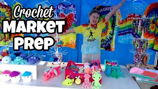 when she Market Preps for her 1st Crochet Market & Makes 94 Roses!!!