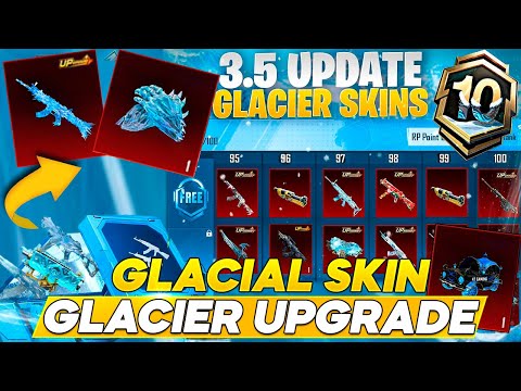 SKIN UPGRADE SCAR-L GRACIER l UMP UPGRADE RETURN l GLOVES GLACIAL PUBG MOBILE UPDATE 3.5