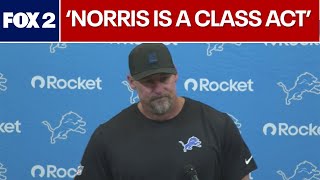 Lions Head Coach Dan Campbell speaks on Morice Norris' condition