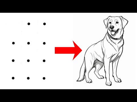 How to draw a dog with dots | How to Draw a Dog Step by Step | dog drawing