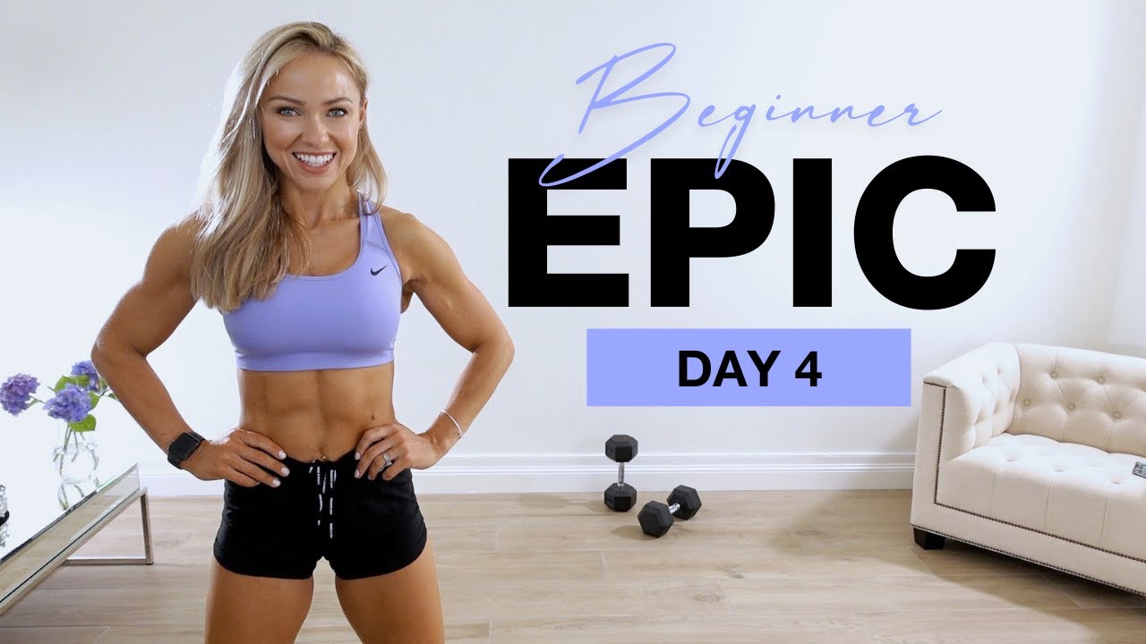 Day 4 of Beginner EPIC - 30 Min Dumbbell Full Body Workout - Caroline Girvan