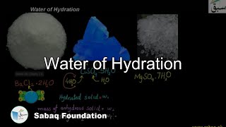 Water of Hydration