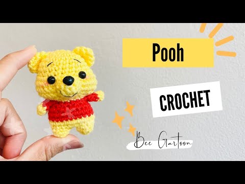 ถักพวงกุญแจหมีพูห์ l How to Pooh Crochet l AMIGURUMI TUTORIAL