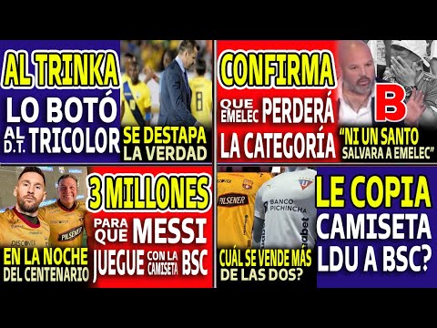 “NO HAY SANTO QUE LO SALVE A EMELEC DE DESCENDER” MIGUEL ANGEL LOOR CONFIRMA Q PERDERÁN LA CATEGORÍA