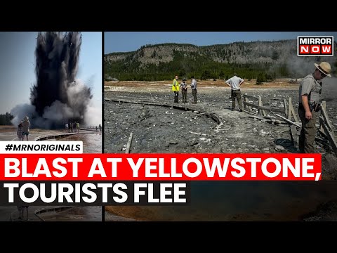 Explosion At Yellowstone | Biscuit Basin Geyser Explodes, Yellowstone National Park Visitors Panic